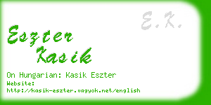 eszter kasik business card